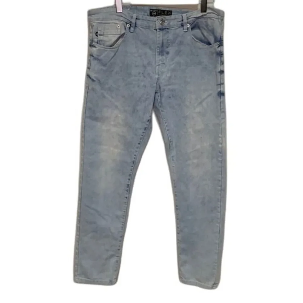 Southpole Y2K Men's Light Wash Flex Stretch Distressed Slim Leg Jeans Sz 36 x 32